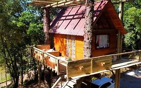 Casa na árvore com hidro, piscina, trilha, cavalo